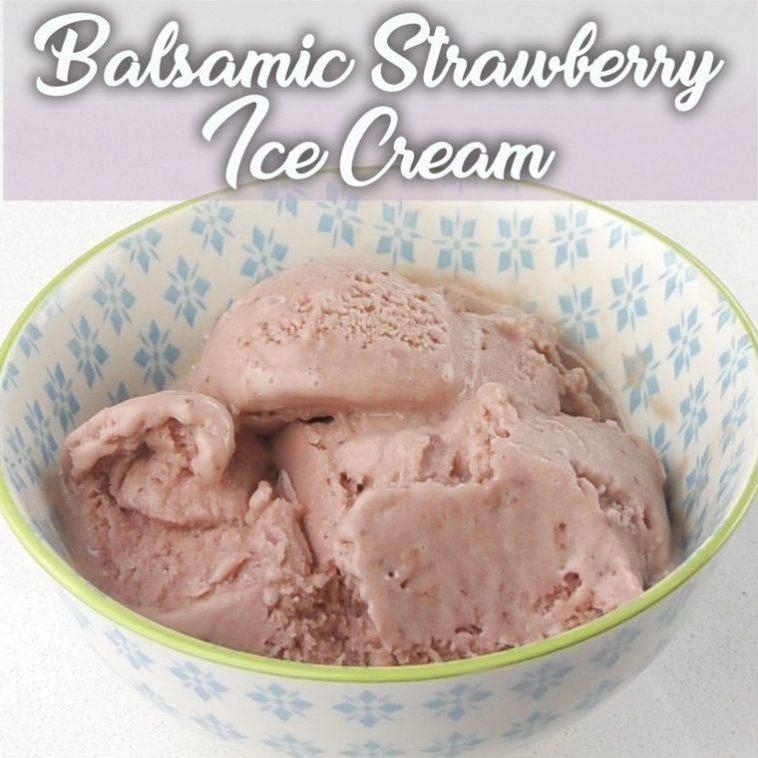 Balsamic strawberry ice cream with Thermomix﻿