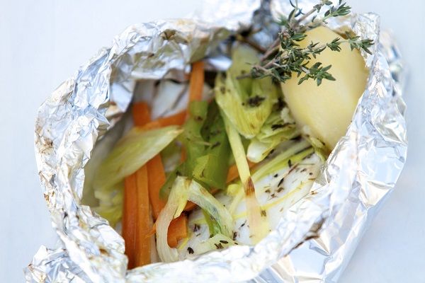 Recipe of vegetable papillote in the Thermomix