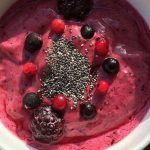 Ice cream of fruits of the forest with the Thermomix