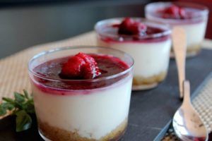 New York Cheesecake in glasses with thermomix