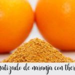 Flavored orange powder with thermomix