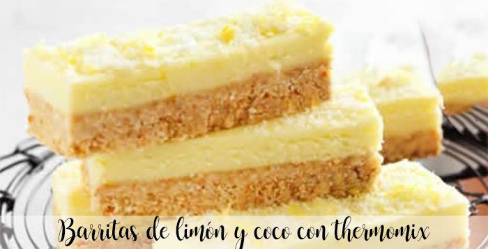 Lemon and coconut bars with thermomix