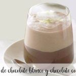 White chocolate and milk chocolate mousse with thermomix