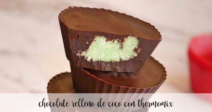 Coconut filled chocolate with Thermomix