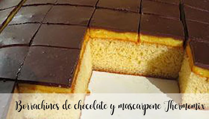 Borrachines of chocolate and mascarpone with Thermomix