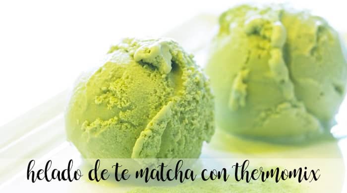 Matcha tea ice cream with Thermomix