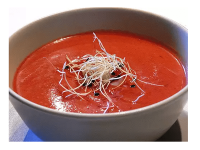Cherry gazpacho recipe with the Thermomix