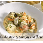 Monkfish and shrimp casserole with thermomix