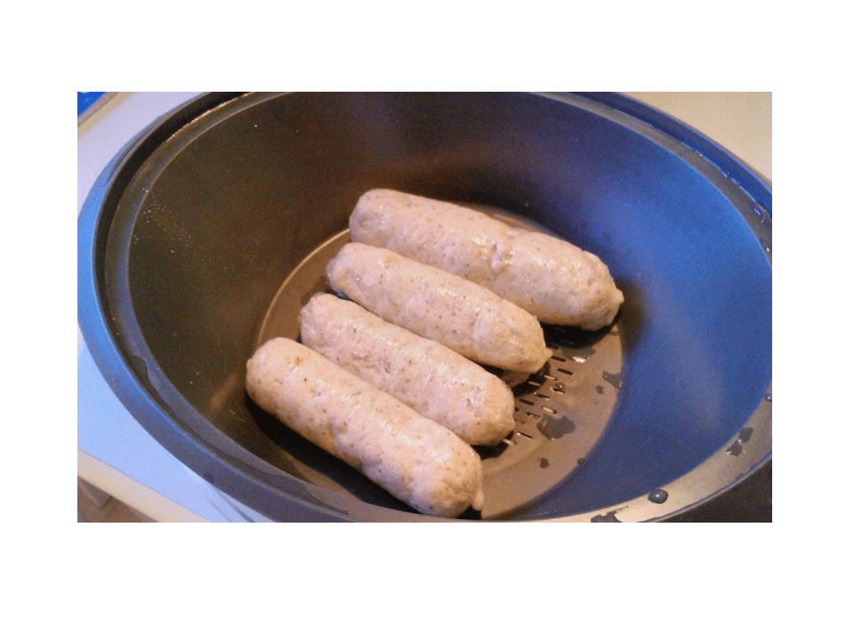 Chicken sausages with Parmesan gluten-free with Thermomix
