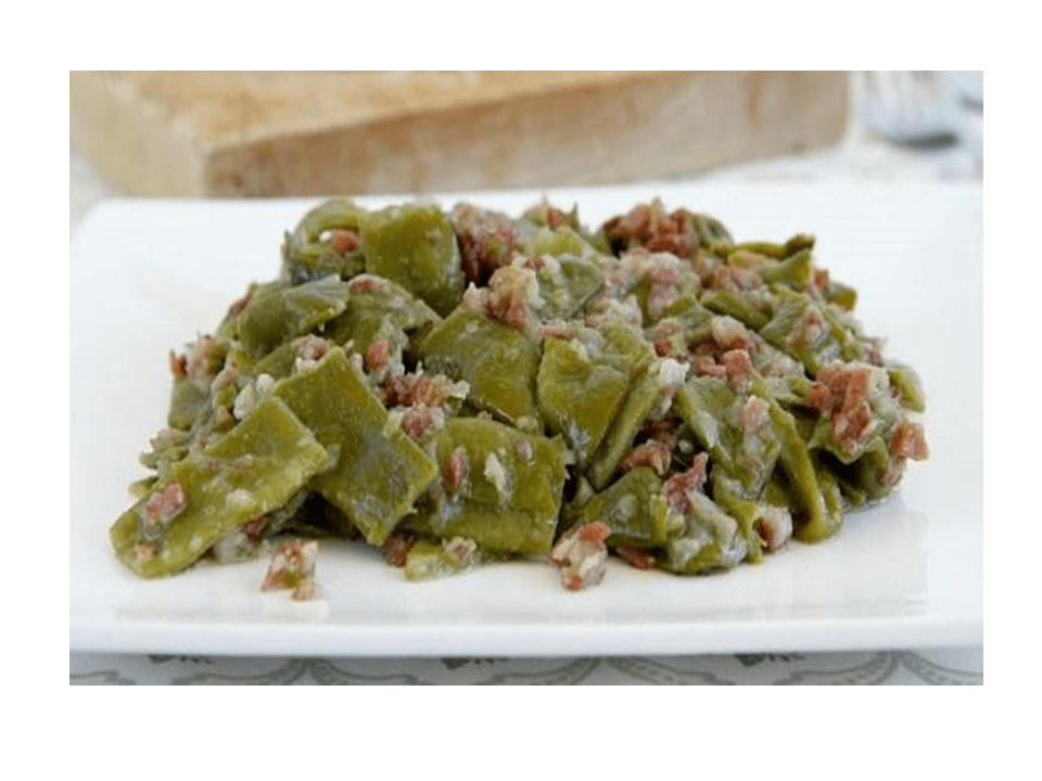 Green beans with ham in the Thermomix
