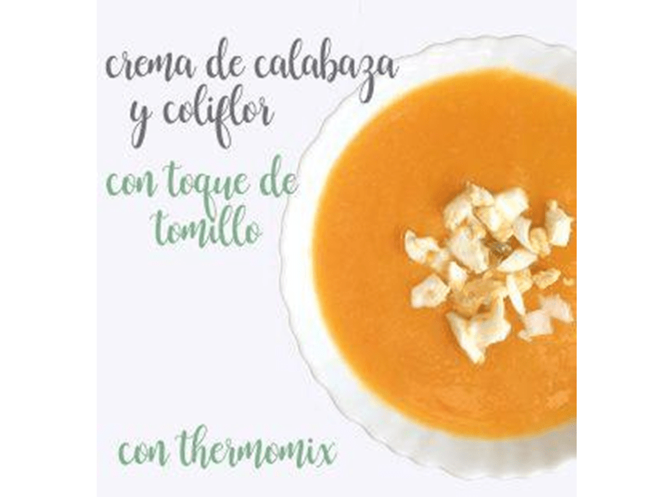 Pumpkin cream and thyme cauliflower with Thermomix