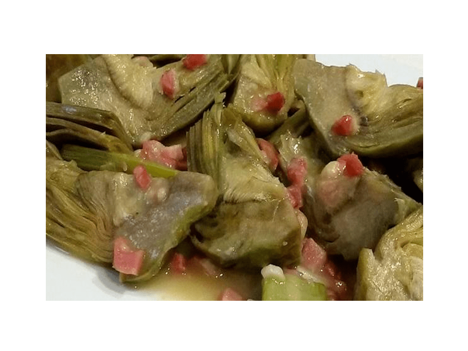 Recipe for artichokes with ham in the Thermomix