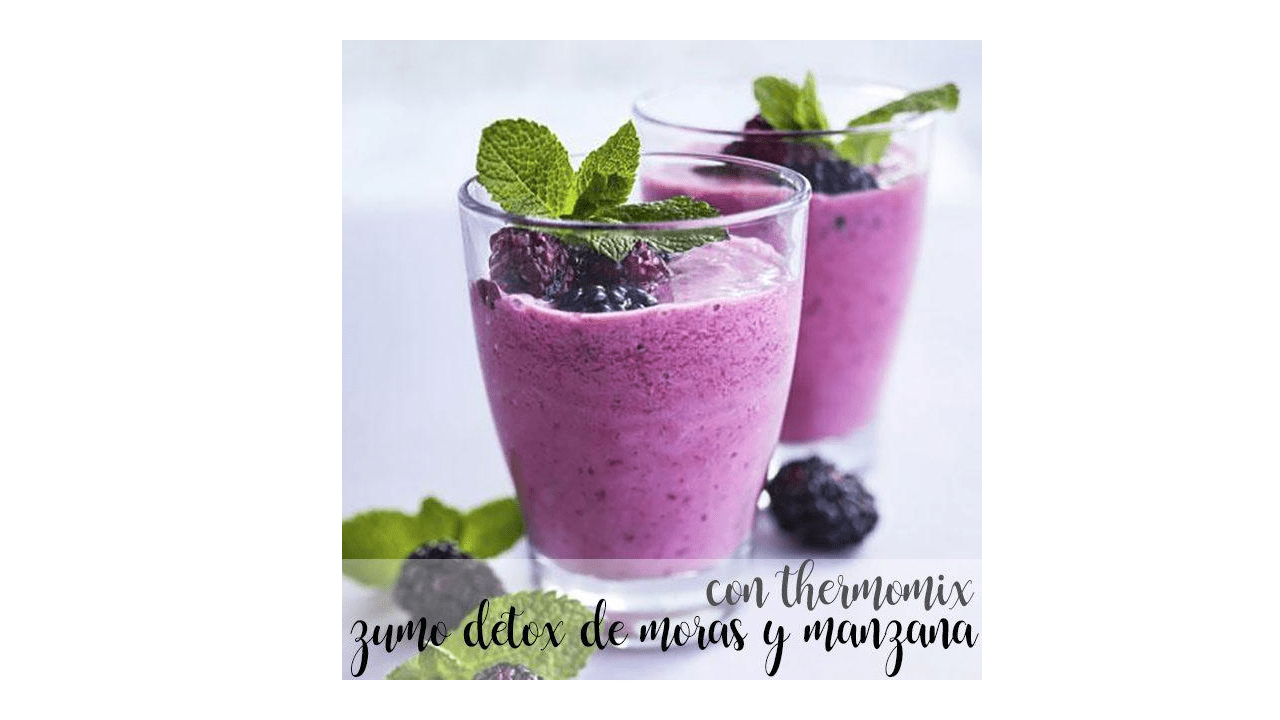 Antioxidant blackberry and apple juice with thermomix