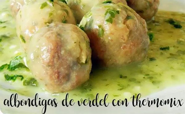 Mackerel meatballs in green sauce with thermomix