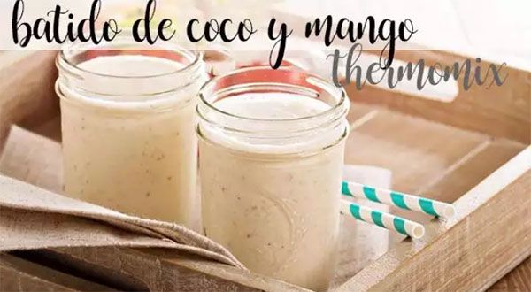 Coconut and mango smoothie with thermomix