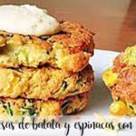 Sweet potato and spinach burgers with Thermomix