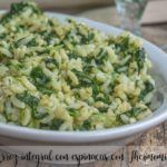 Brown rice with spinach with Thermomix