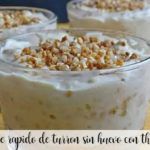 Quick mousse of nougat without eggs with thermomix