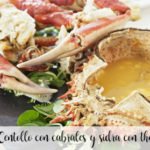 Spider crab with cabrales and cider with thermomix