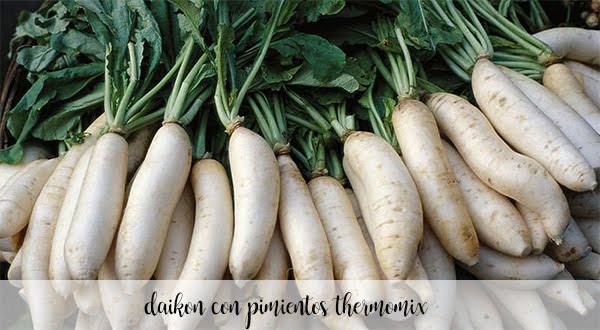Daikon with thermomix peppers