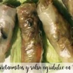 Vietnamese rolls and sweet and sour sauce in Thermomix