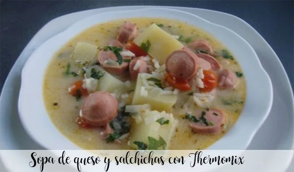 Cheese and sausage soup with Thermomix