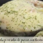 Hake in leek sauce with Thermomix