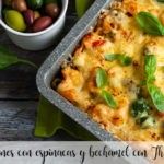 Macaroni with spinach and bechamel with Thermomix
