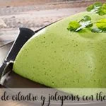 Cilantro and jalapeño mousse with thermomix