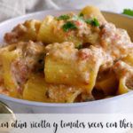 Pasta with tuna, ricotta and dried tomatoes with thermomix