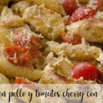 Pasta with chicken and cherry tomatoes with Thermomix