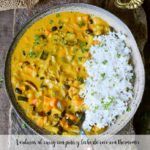 Curry vegetables with pineapple and coconut milk with thermomix