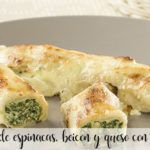 Spinach, bacon and cheese crepes with thermomix