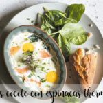 Eggs in coconut with spinach with Thermomix