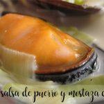 Mussels in leek and mustard sauce with thermomix