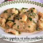 Palometa or cobbler in sauce with thermomix