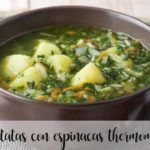 Potatoes with spinach with thermomix