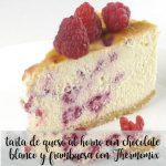 Baked cheesecake with white chocolate and raspberry with Thermomix