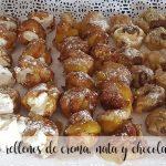 Wind fritters filled with cream, cream and chocolate with Thermomix