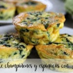 Mushroom and spinach cakes with Thermomix