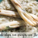 Seaweed risotto with razor clams with Thermomix