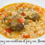 Rice with cheeks with sherry with Thermomix