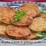 Eggplants battered in chickpea flour in sauce with thermomix