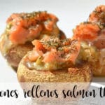 Mushrooms stuffed with salmon with thermomix