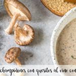 Cream of mushrooms with cheeses in wine with thermomix