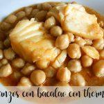 Chickpeas with cod with Thermomix