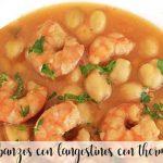 Chickpeas with prawns with thermomix