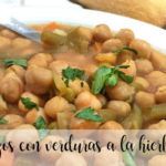 Chickpeas with mint vegetables with Thermomix
