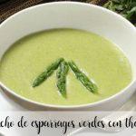 Green asparagus gazpacho with thermomix