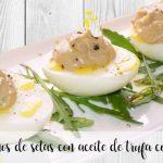 Eggs stuffed with mushrooms with truffle oil with thermomix